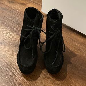 Nine West - Suede Wedge Boots (new)